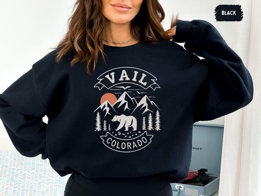 Vintage Vail Colorado Sweatshirt, Breckenridge Pullover, Deer Valley Sweater