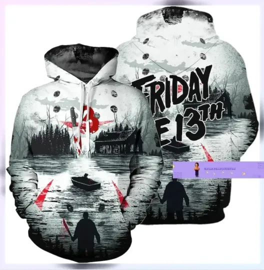 Discover Jason Voorhees Friday The 13Th 3D HOODIE US SIZE ALL OVER PRINT BEST PRICE1