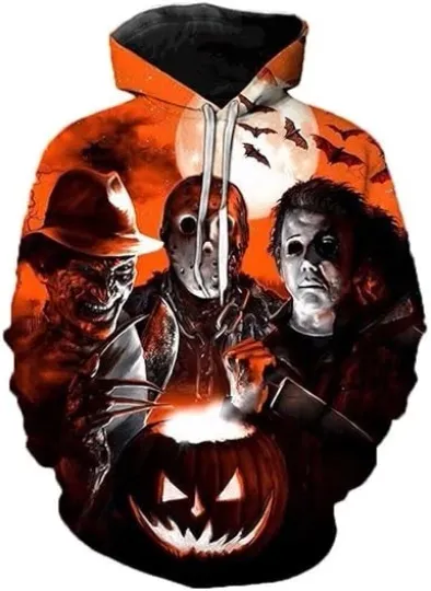 Discover Halloween Hoodie – Glow Jack O’Lantern Pumpkin Pullover Sweatshirt for Adults