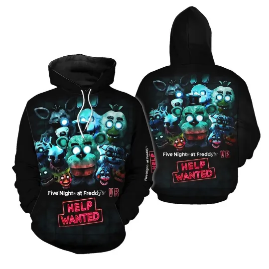 Fnaf Freddy Fazbear 3D Full Over Print 3D Hoodie