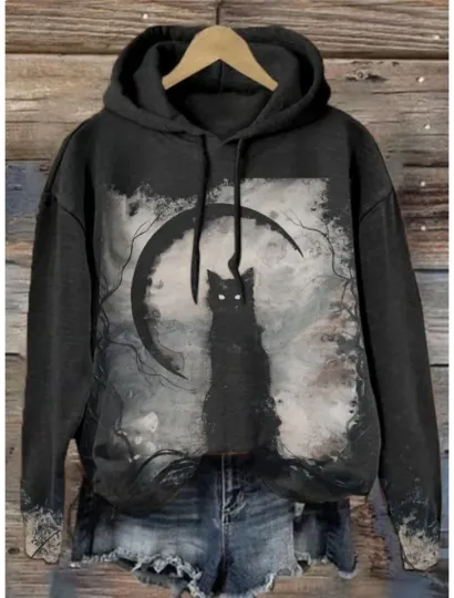 Discover Halloween Hoodie – Scary Pumpkin Face Pullover Sweatshirt Unisex Casual