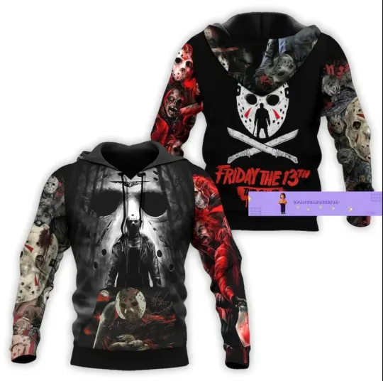 Discover Jason Voorhees Friday The 13Th 3D HOODIE US SIZE ALL OVER PRINT BEST PRICE