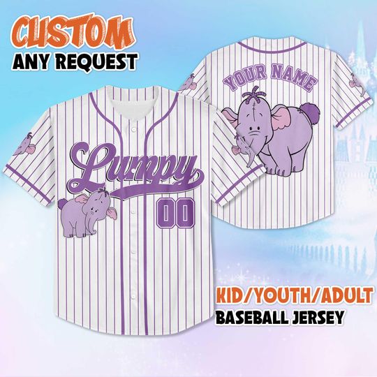 Discover Custom Lumpy Baseball Jersey, Disney Winnie the Pooh Jersey, Personalized Lumpy Shirt, Family Matching Outfit, Birthday Gift Idea