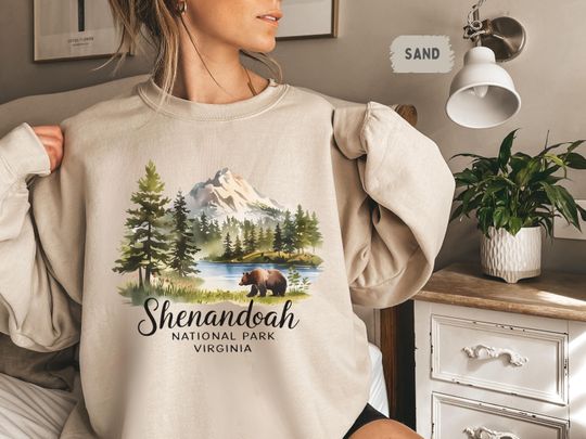 Retro Shenandoah National Park Sweatshirt, Virginia Sweatshirt, Vintage Shenandoah National Park gifts, Virginia Sweater, Hiking Souvenir gift