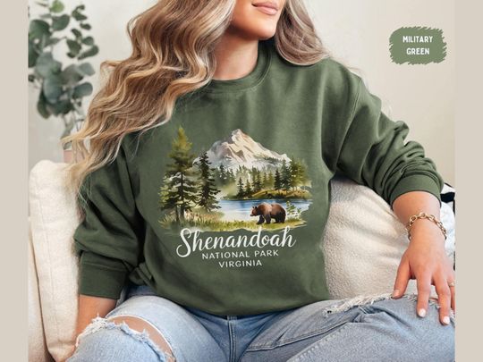 Retro Shenandoah National Park Sweatshirt, Virginia Sweatshirt, Vintage Shenandoah National Park gifts, Virginia Sweater, Hiking Souvenir gift
