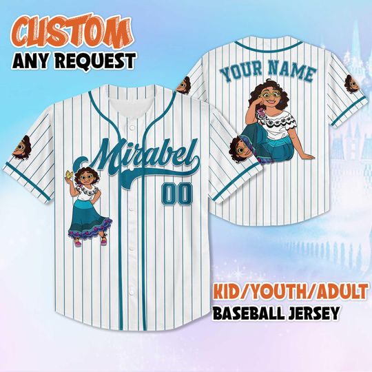 Discover Personalized Mirabel Madrigal Baseball Jersey, Disney Encanto Jersey, Family Matching Outfit, Disneyland Baseball Team Outfit