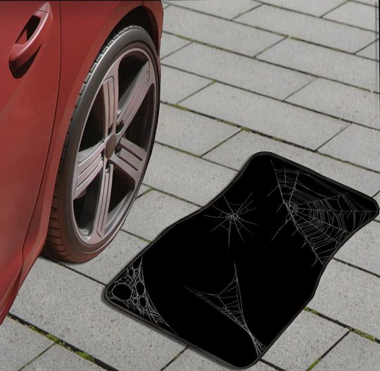 Discover Spider Web Car Mats, Goth Car Accessories