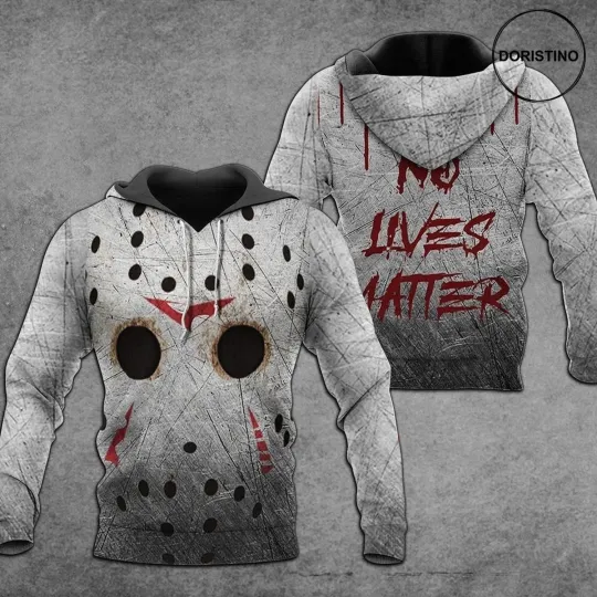 Discover Jason Voorhees Friday The 13th Horror Movie Halloween 3D All Over Printed Hoodie
