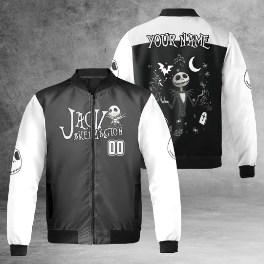 Personalized Nightmare Before Christmas Jack Skellington Spooky Halloween Jacket