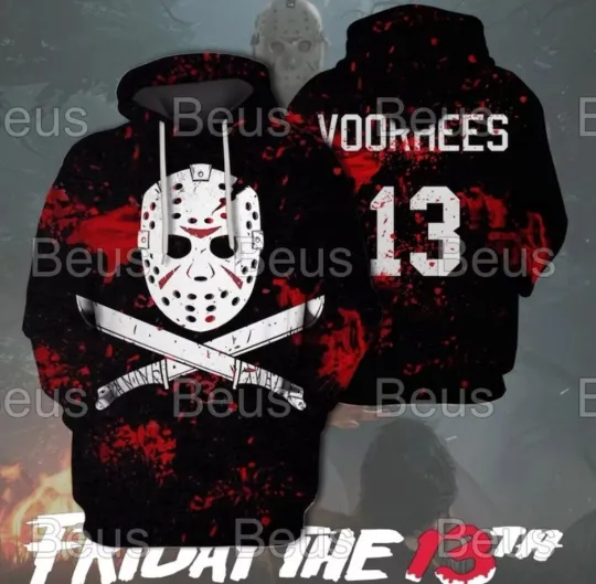 Discover Jason Voorhees Friday The 13th 3D HOODIE US SIZE ALL1