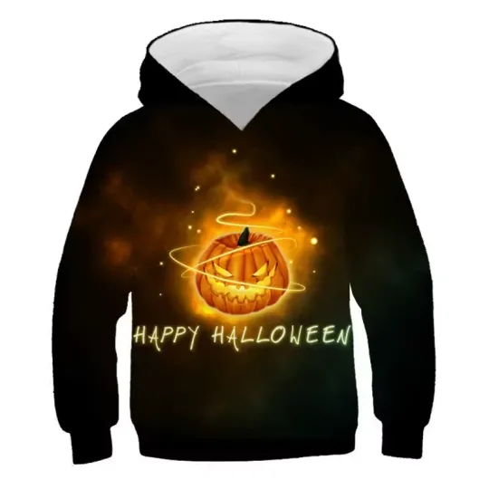 Discover Scary Pumpkin Hoodie – Halloween Glow Face Sweatshirt Pullover Unisex