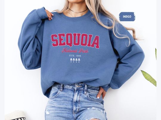 Discover Sequoia National Park Sweatshirt, Sequoia Sweater Retro California National Park gift Sequoia Sweat Hiking&nbsp;Crewneck Sequoia Park Souvenir