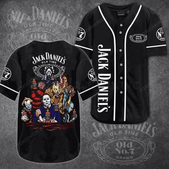 Discover Back Daniels Horror Movie Baseball Jersey, Spooky Halloween Sport Shirt