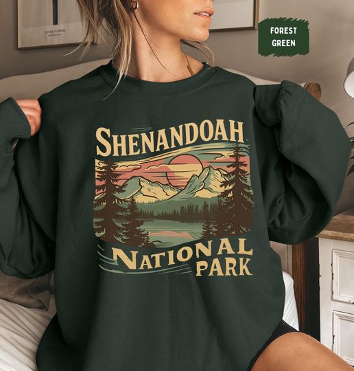 Retro Shenandoah National Park Sweatshirt, Vintage National Park Crewneck, Nature Lover Gift, Mountain Hiker Sweater, Outdoor Adventure