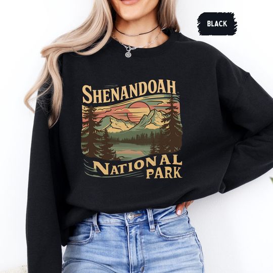 Retro Shenandoah National Park Sweatshirt, Vintage National Park Crewneck, Nature Lover Gift, Mountain Hiker Sweater, Outdoor Adventure