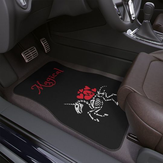 Discover Goth Magical Skeleton Unicorn Car Floor Mats~Fantasy|Gothic|Car Accessories|Animal| Car Floor Covers|Car Decor
