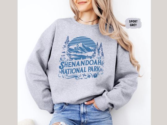 Shenandoah National Park Sweatshirt, Virginia Sweatshirt, Vintage Shenandoah National Park gifts, Retro Virginia Sweater, Hiking Souvenir gift