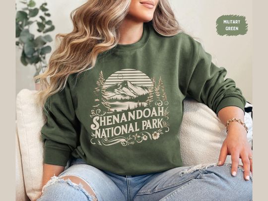 Shenandoah National Park Sweatshirt, Virginia Sweatshirt, Vintage Shenandoah National Park gifts, Retro Virginia Sweater, Hiking Souvenir gift