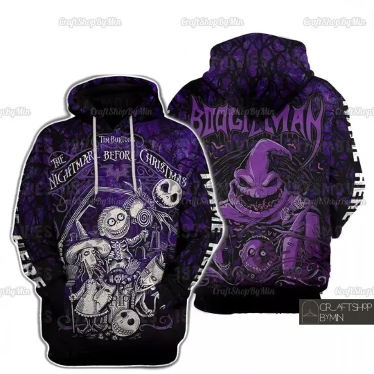 Discover Jack Skellington Oogie Boogie Lock Shock Barrel Hoodie