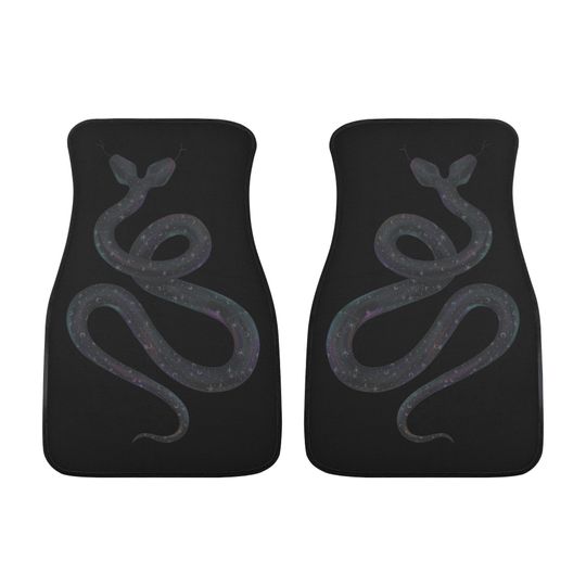 Discover Boho Celestial 2-Headed Snake Car Mats, Black Car Floor Mats, Witchy Car Floor Mats for Women, Esoteric Car Decor, Snake Lover Gift
