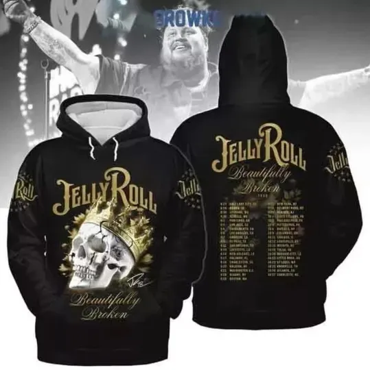 Jelly Roll Beautifully Broken All The Destination In 2024 3D Hoodie