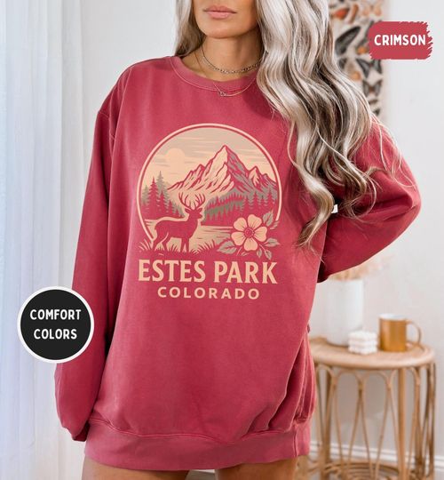 Estes Park Colorado Sweatshirt, Rocky Mountain National Park Souvenir Sweatshirt