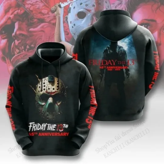 Discover Jason Friday The 13Th 3D Hoodie -Graphic Pulllover