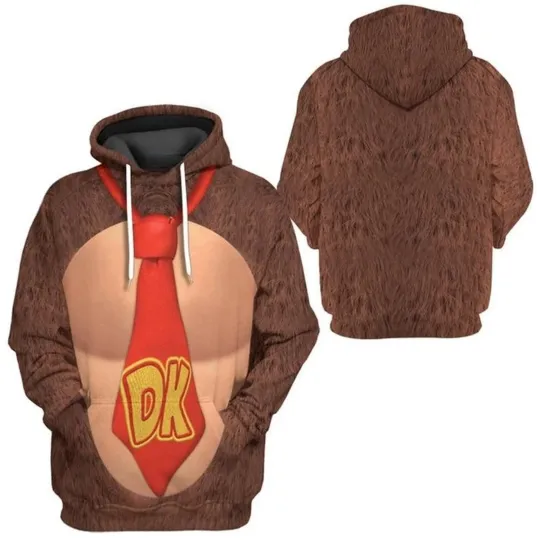 Halloween Donkey Kong Full Over Print 3D Hoodie,