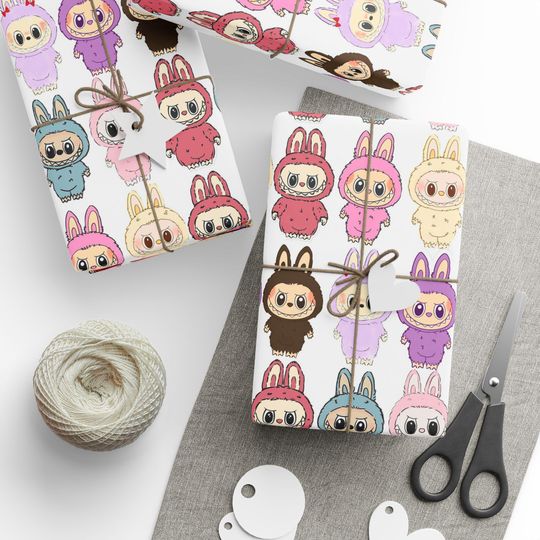 Labubu Wrapping Paper: Fun Birthday Gift Wrap for Kids