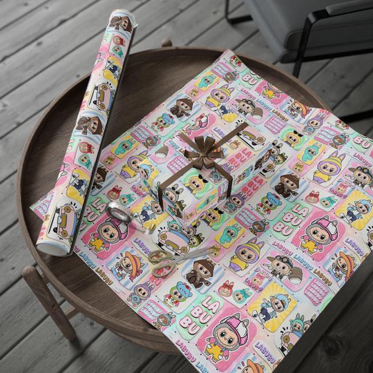 Labubu Design Cutecore Wrapping Paper for Gift and Holiday Packaging