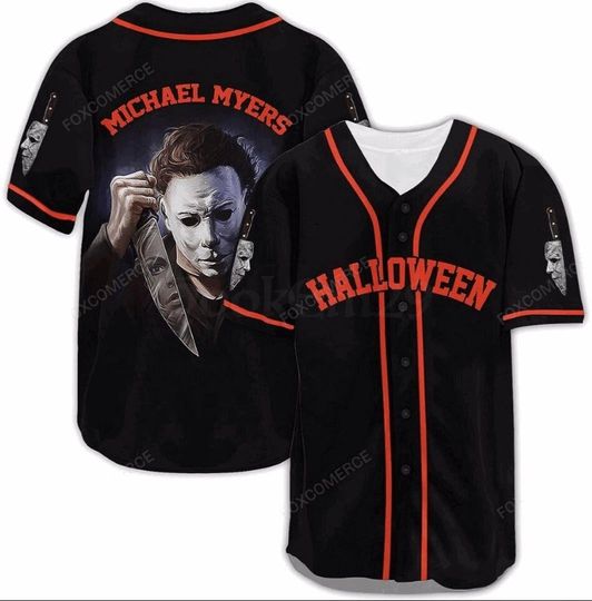 Discover Personalized Horror Baseball Jersey, Custom Halloween Jersey