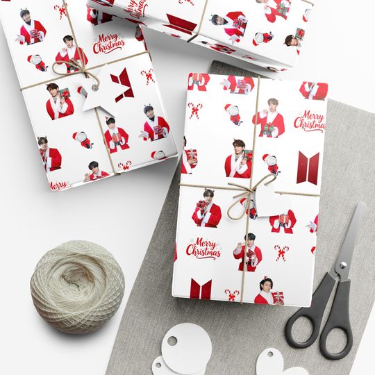 Discover OT7 K-Pop Gift Wrap Paper for All Occasions, Colorful Wrapping Paper, Christmas, Birthday, Party Decor, Festive Gift Wrap