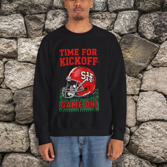 Football Game Day Sweatshirt  Vintage Helmet Crewneck  College & football Tailgate Pullover Gift