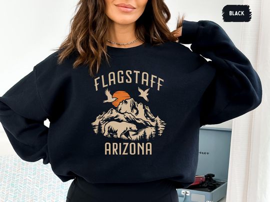 Discover Flagstaff Arizonna Sweatshirt, Vintage Arizonna Sweatshirt Flagstaff gifts Arizonna Sweater Flagstaff&nbsp;souvenir Camping Sweater Granola Girl tee
