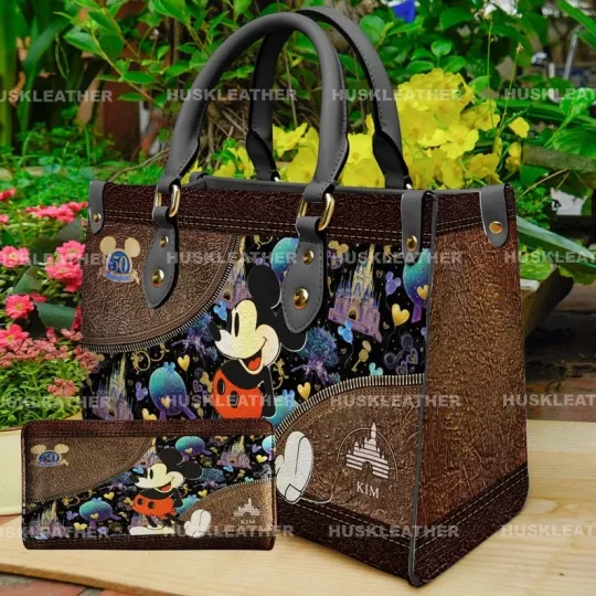 Discover Vintage Mickey Mouse Leather Handbag for Women