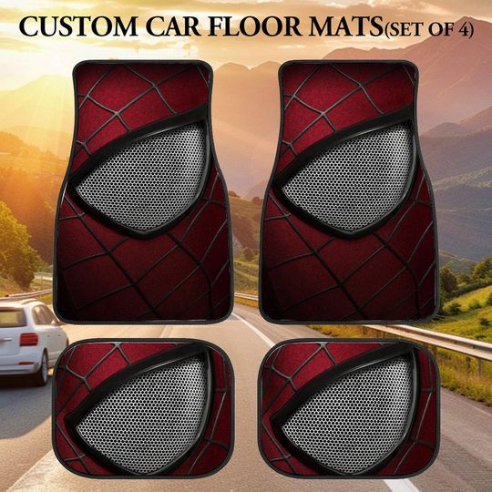 Spider-Man Car Floor Mats set of 4, Spiderman Car Floor Mats, floor mats for car, Spiderman car decor, spiderman gift, Spiderman Car Gift