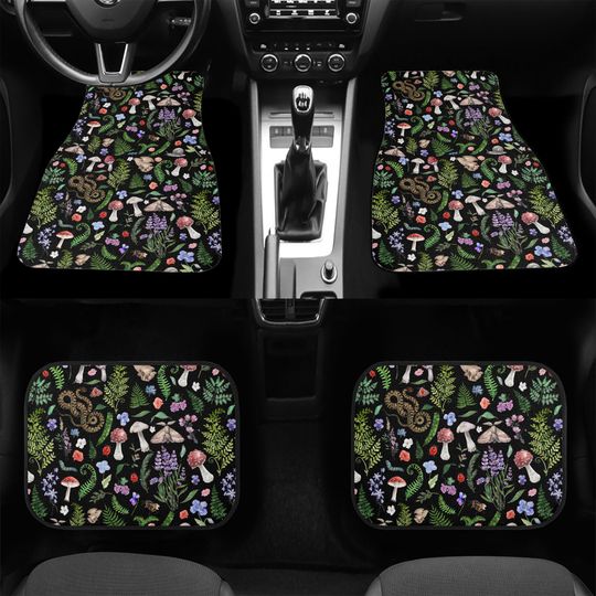 Discover Dark Forestcore Car Mats, Mushroom Car Mats, Dark Cottagecore Aesthetic Car Mats, Dark Academia Witchy Car Mats, Dark Nature Car Mats