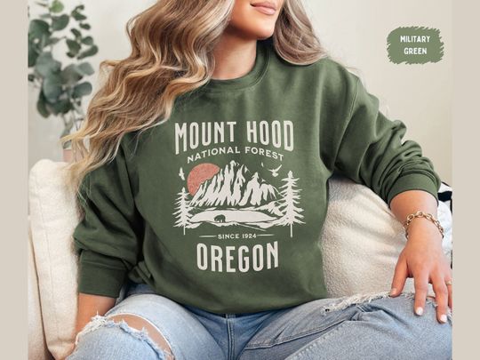 Mount Hood National Forest Sweatshirt, Oregon Sweatshirt, Mount Hood Sweater