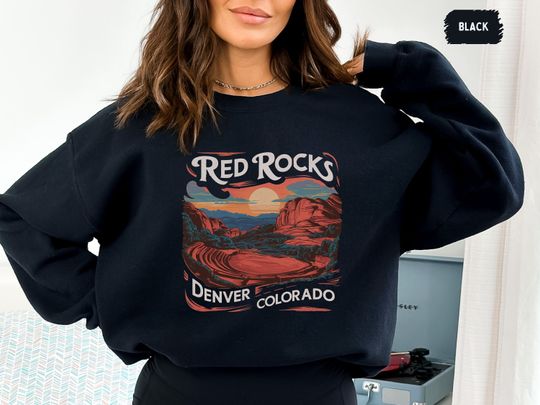 Discover Vintage Rocks Colorado Sweatshirt, Denver Colorado Sweater, Mountain Hiking Sweat