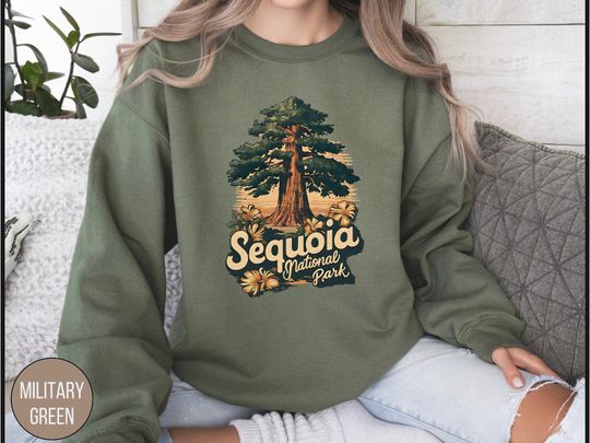 Discover Sequoia National Park Sweatshirt, Vintage California Sweatshirt, Giant Sequoia Hiking Sweatshirt, California Trip Gift National Park