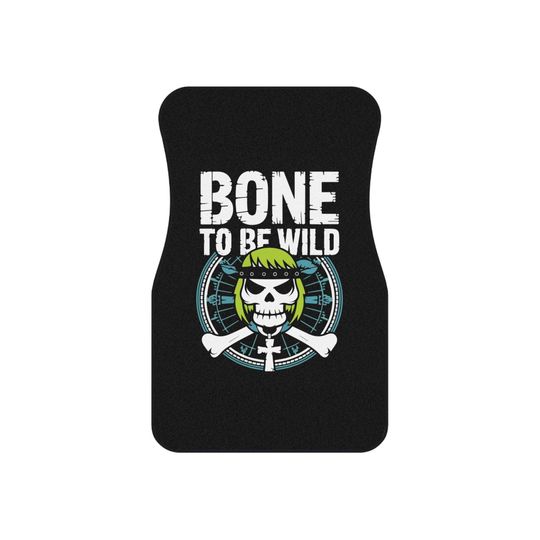 Discover Bone to be Wild Car Mats | Skull Print Floor Mats | Car Accessories for Adventurers | Unique Gift for Him/Her, Halloween Decor
