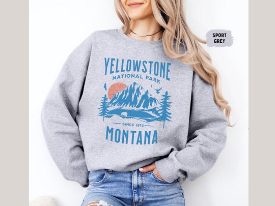 Discover YStone National Park Sweatshirt, Montana Sweater, Retro Montana National Park gift