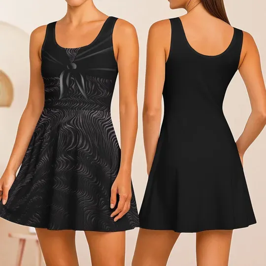 Halloween Wicked Elphaba Skater Dress, Wizard of Oz Women Dress, Spooky Dress, Halloween Cosplay Costume, Gift For Her