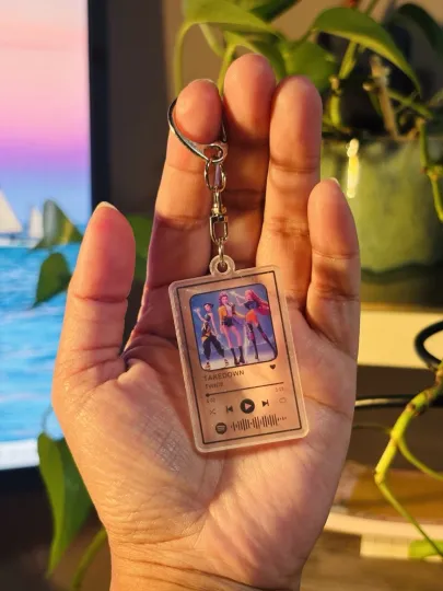 KPop Demon Hunter HUNTR/X TAKEDOWN Music Player Acrylic Keychain