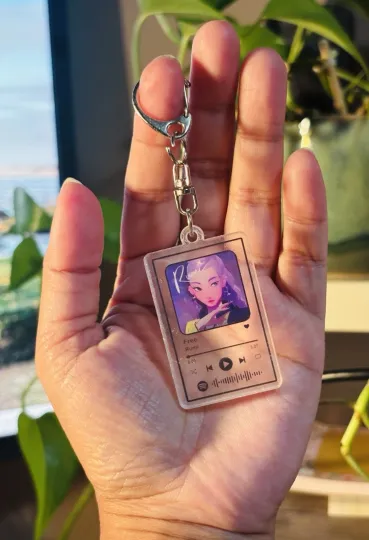 KPop Demon Hunter Rumi Jinu Free Music Player Acrylic Keychain