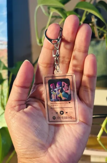 KPop Demon Hunter HUNTR/X What It Sounds Like Music Play Acrylic Keychain