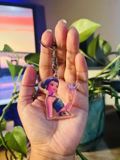 Discover KPop Demon Hunter HUNTR/X Zoey Custom Acrylic Keychain