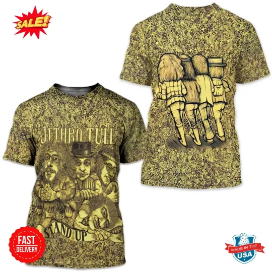 Discover Rock Band Jethro Tull Stand Up T-Shirt 3D S-5XL