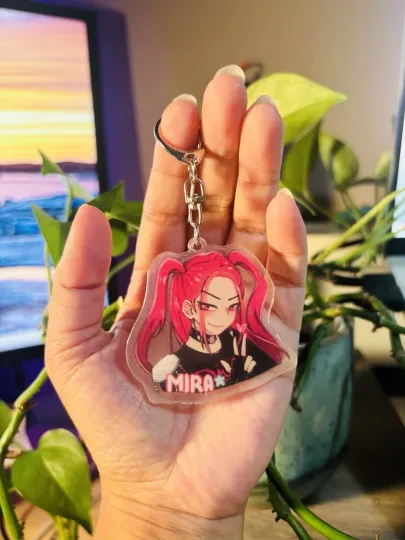 KPop Demon Hunter HUNTR/X Mira Acrylic Keychain Anime