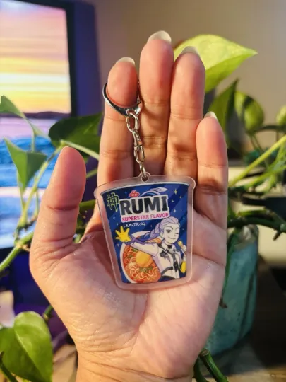 KPop Demon Hunter HUNTR/X Rumi Ramen Acrylic Keychain Anime